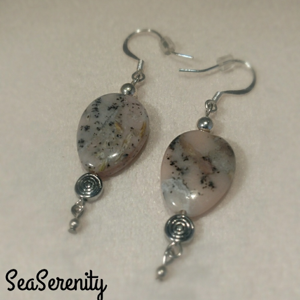 Pink Agate Earrings